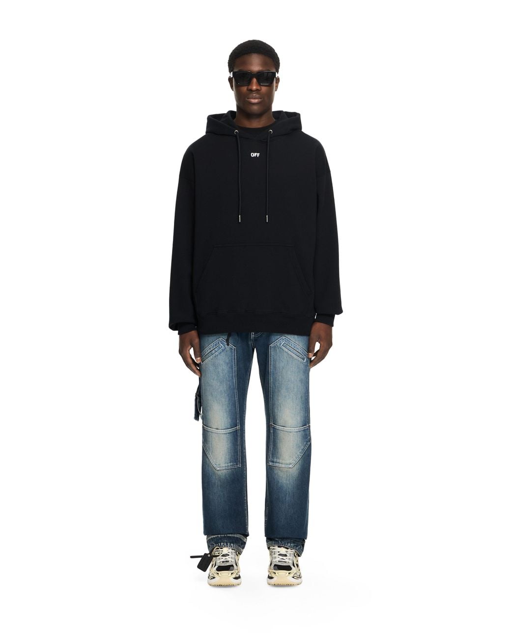 Off-White c/o Virgil Abloh Black 3D Spray Arrow Skate Hoodie for men