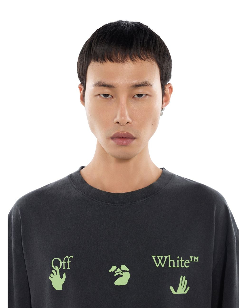 Off-White c/o Virgil Abloh Black Bling Dollar Mono Earring for men