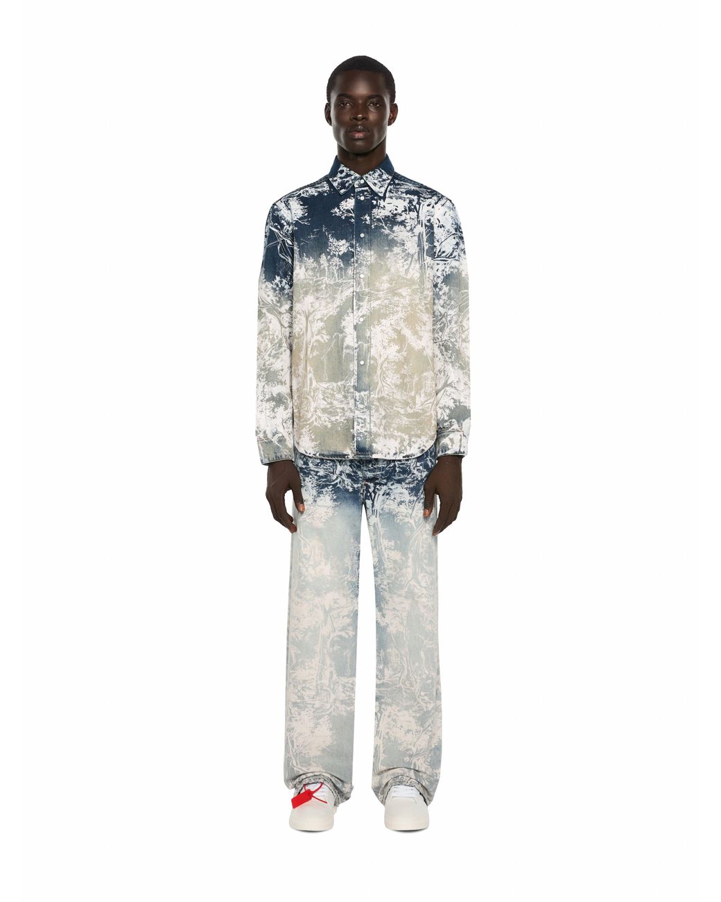 Off-White c/o Virgil Abloh Blue City Nature Regular Denim Shirt for men