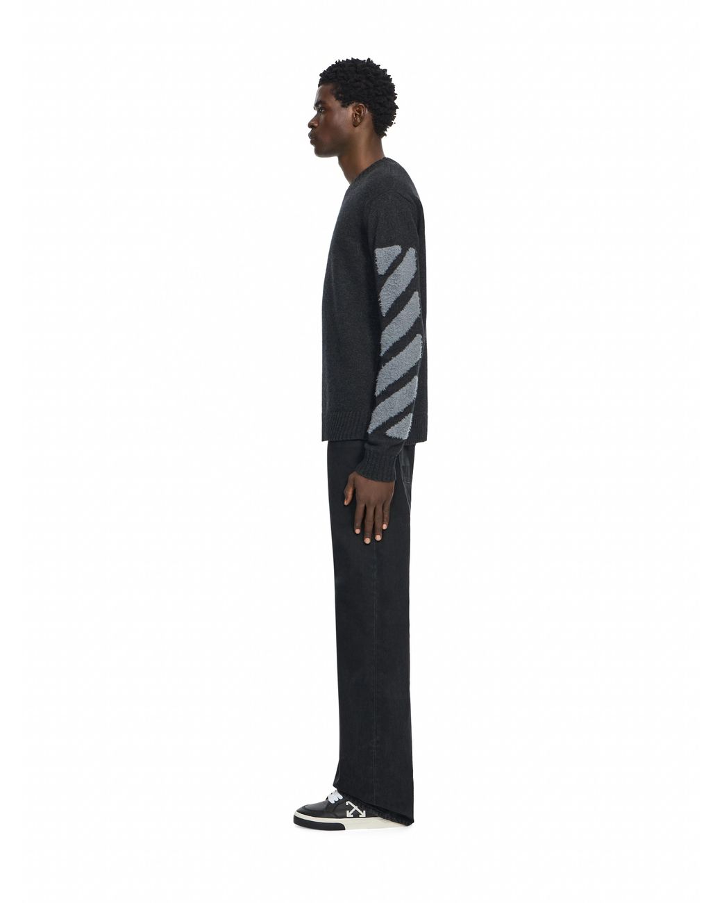 Off-White c/o Virgil Abloh Black Half Arrow Slim Jeans for men