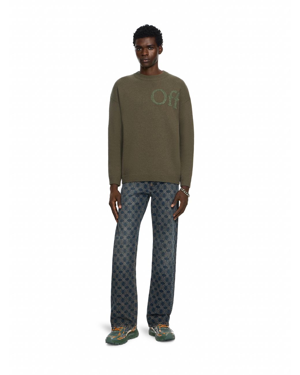 Off-White c/o Virgil Abloh Blue Arrow Monogram Slim Jeans for men
