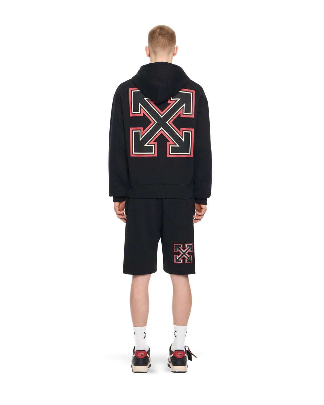 Off-White c/o Virgil Abloh Black Off- C/O Ac Milan Skate Sweatshorts for men