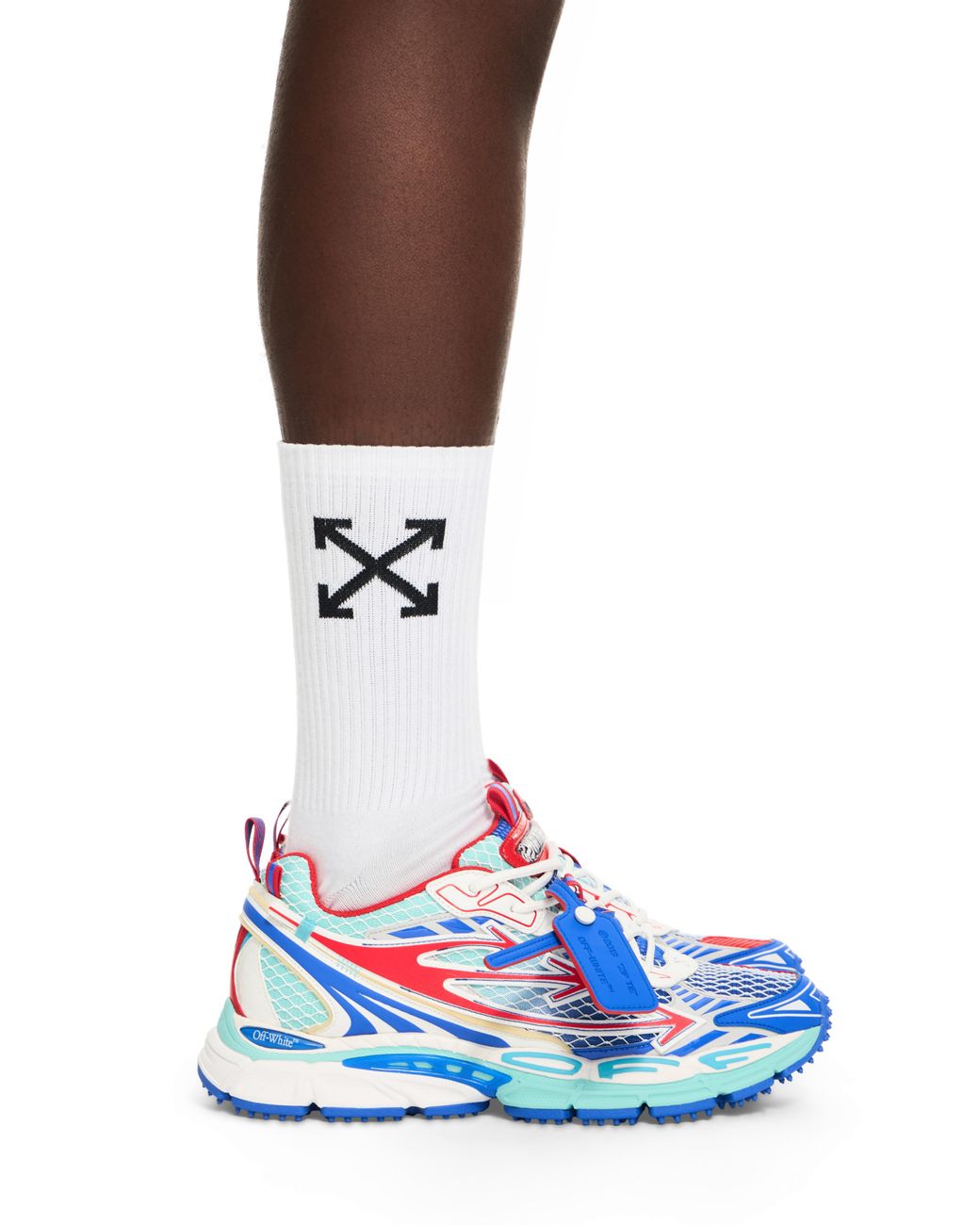 Off-White c/o Virgil Abloh Blue Be Right Back Fishnet Sneakers for men