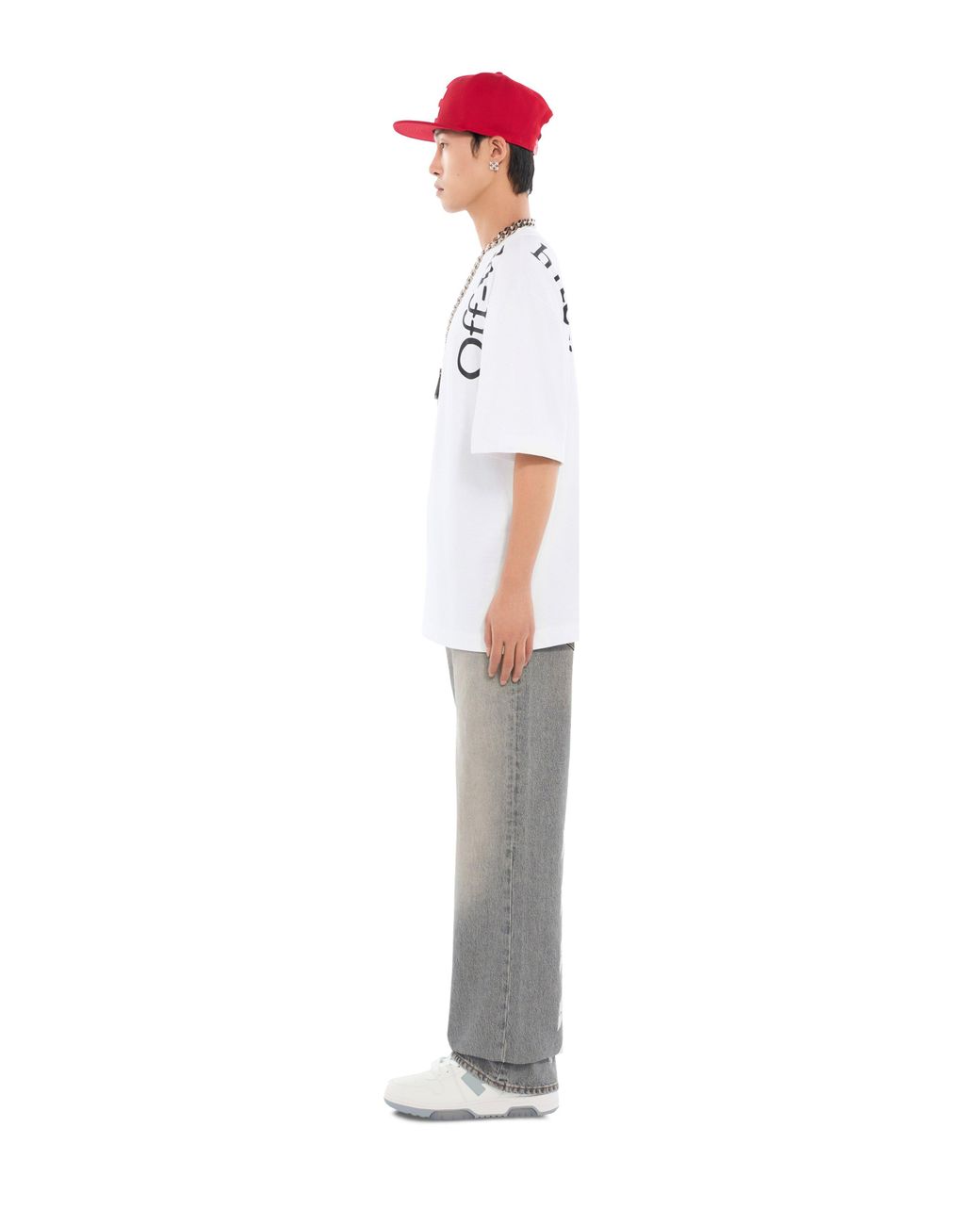 Off-White c/o Virgil Abloh White Vertical Bookish Skate T-Shirt for men