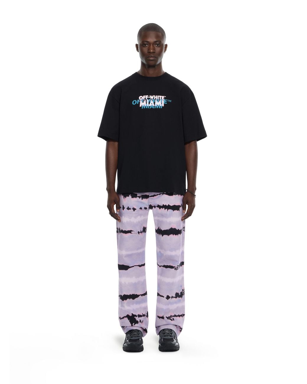 Off-White c/o Virgil Abloh Black Miami City Garments Skate T-Shirt for men