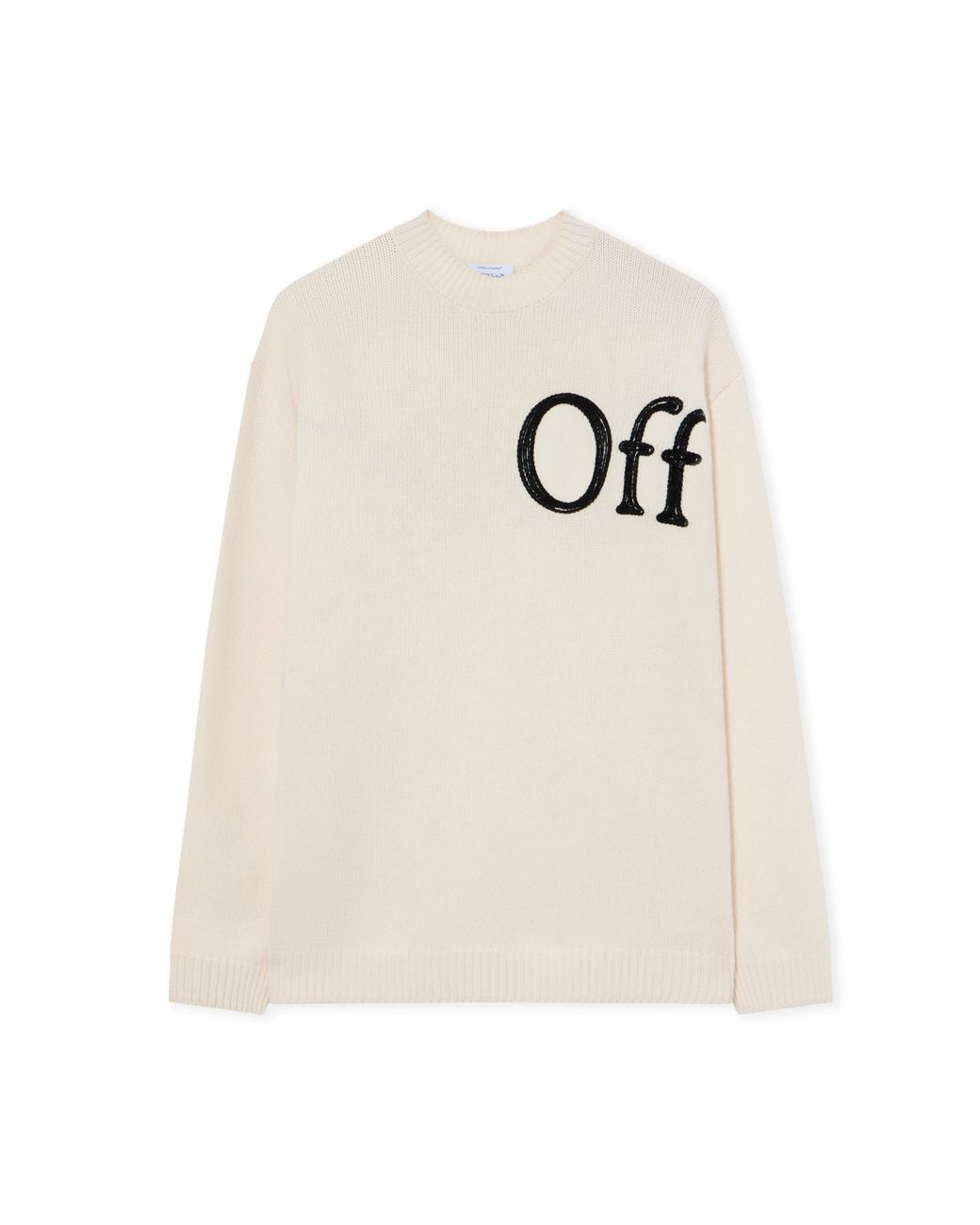 Off-White c/o Virgil Abloh White Bookish Shared Knit Crewneck for men