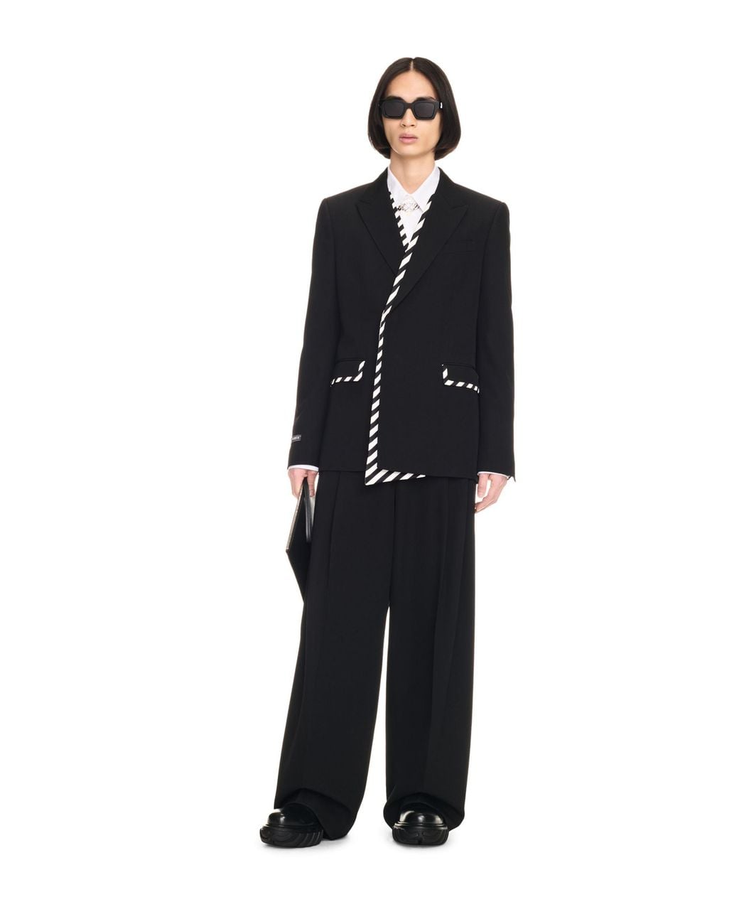 Off-White c/o Virgil Abloh Black Origami Wool Db Jkt for men