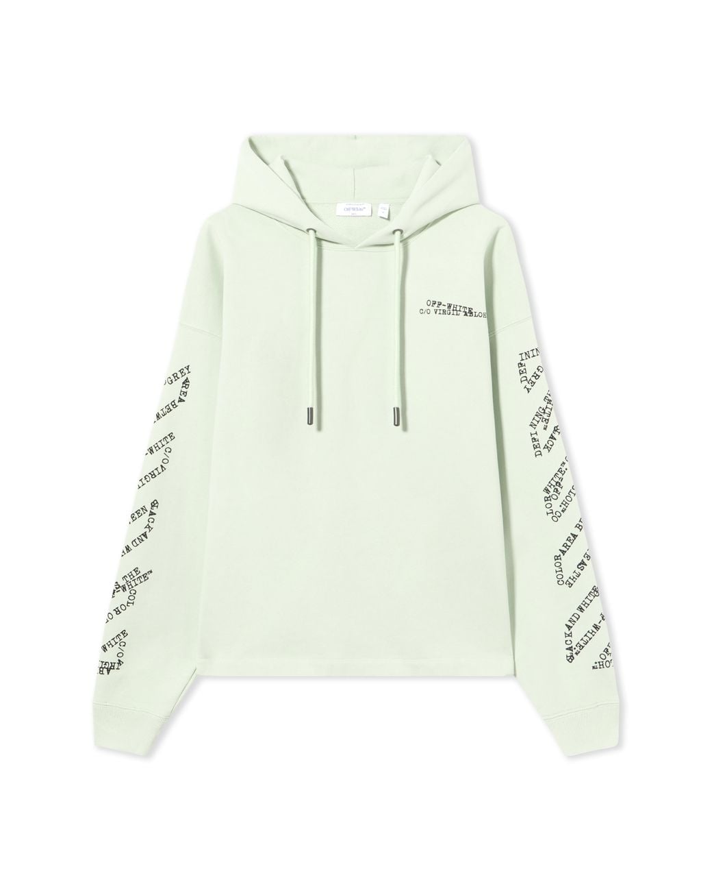 Off-White c/o Virgil Abloh White Type Arrow Diagonal Loose Hoodie for men