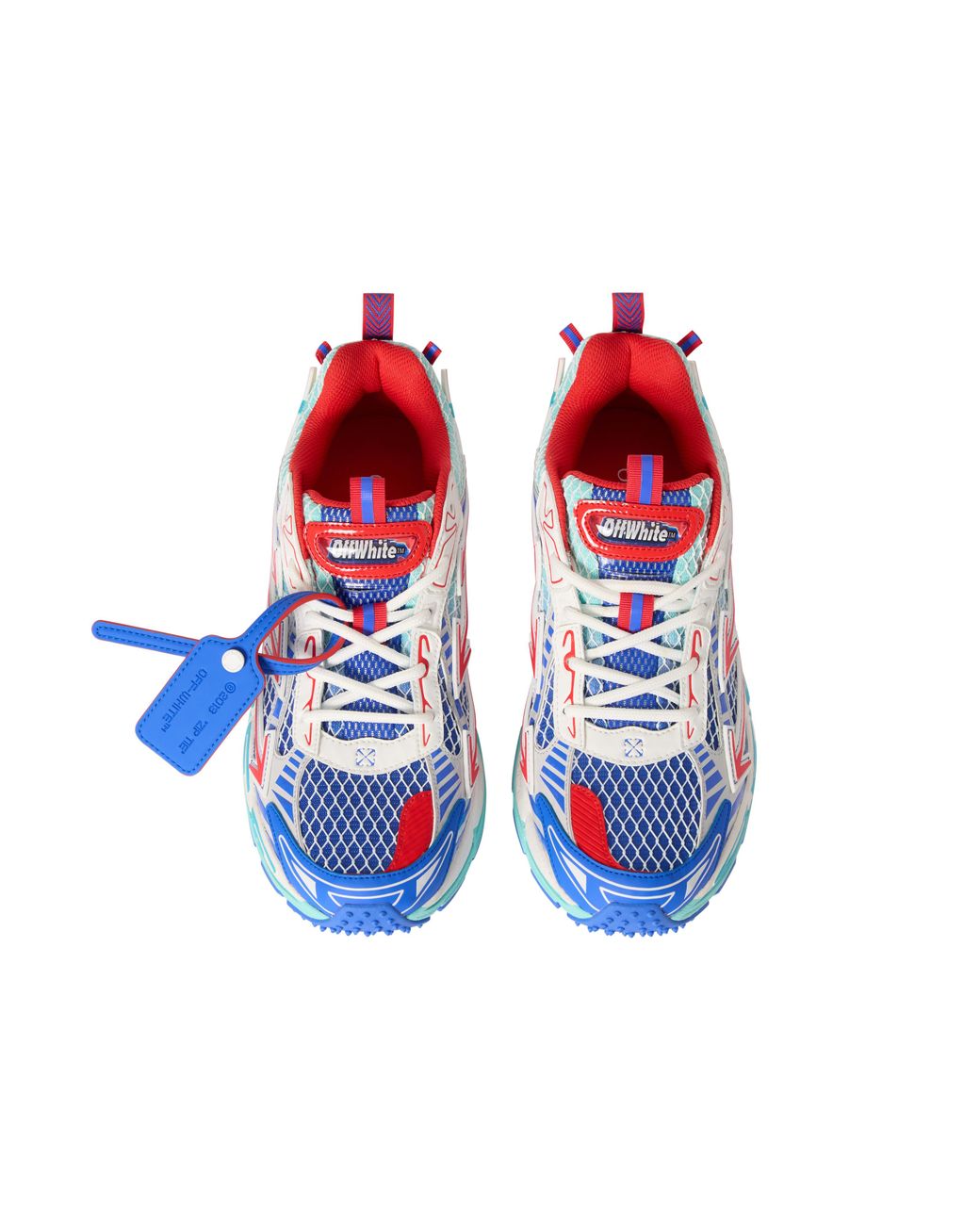Off-White c/o Virgil Abloh Blue Be Right Back Fishnet Sneakers for men