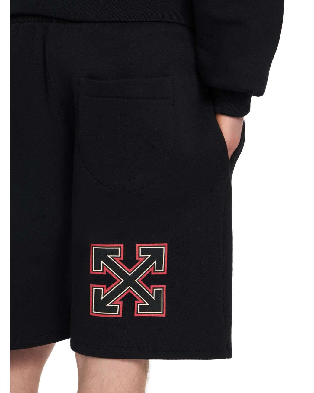 Off-White c/o Virgil Abloh Black Off- C/O Ac Milan Skate Sweatshorts for men