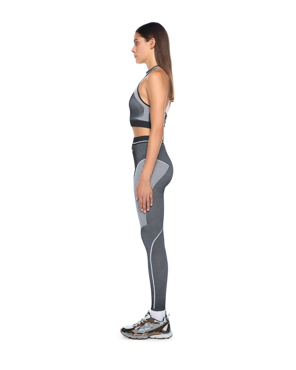 Off-White c/o Virgil Abloh Gray Race Logo Arrow Seamless Leggings
