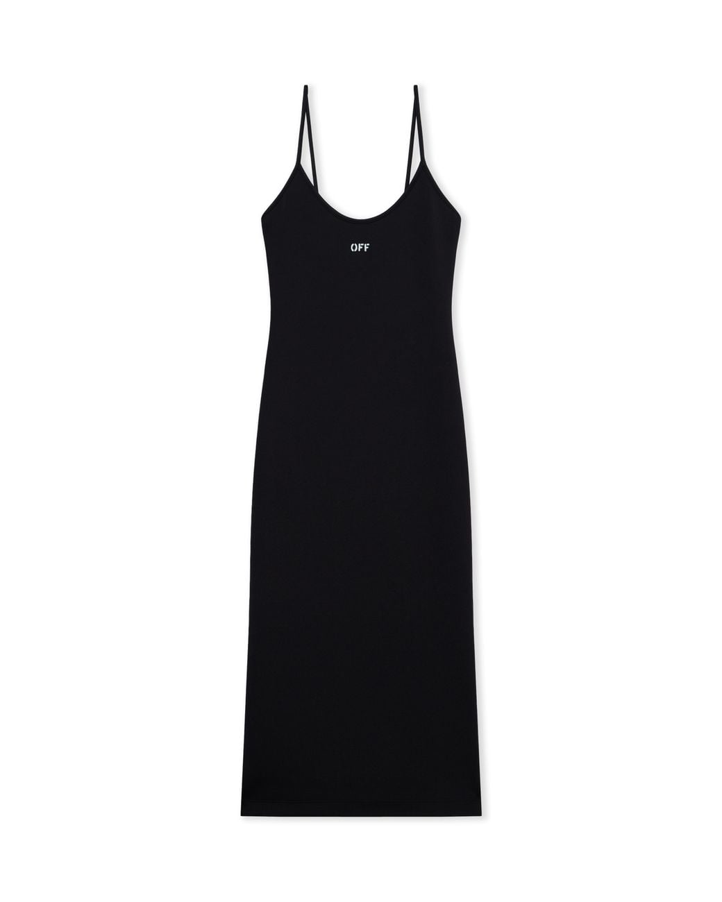 Off-White c/o Virgil Abloh Black Off Stamp Sleek Midi Dress