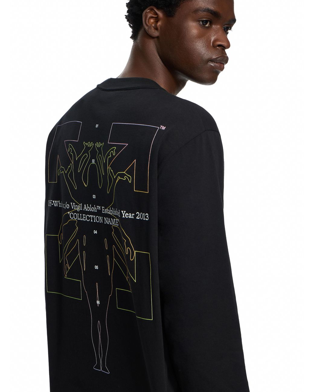 Off-White c/o Virgil Abloh Black Chakra Arrow Long Sleeve T-Shirt for men