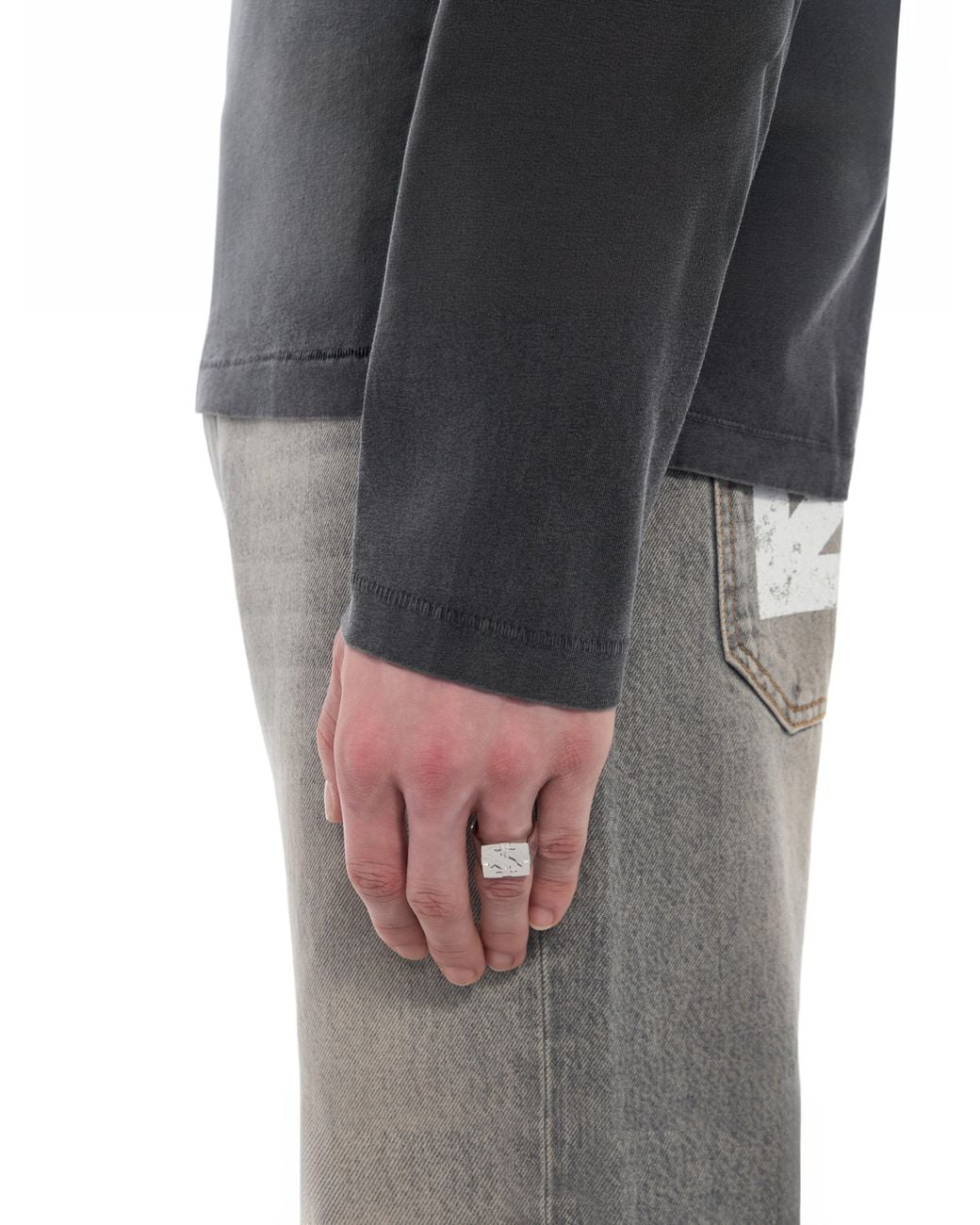 Off-White c/o Virgil Abloh Bling Dollar Ring in White for Men | Lyst