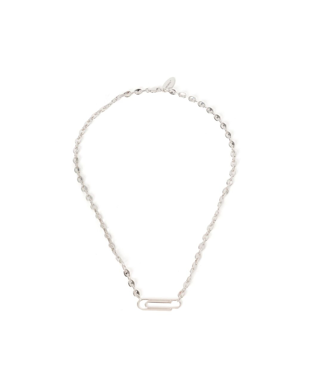 Off-White c/o Virgil Abloh Blue Paperclip Chain Necklace