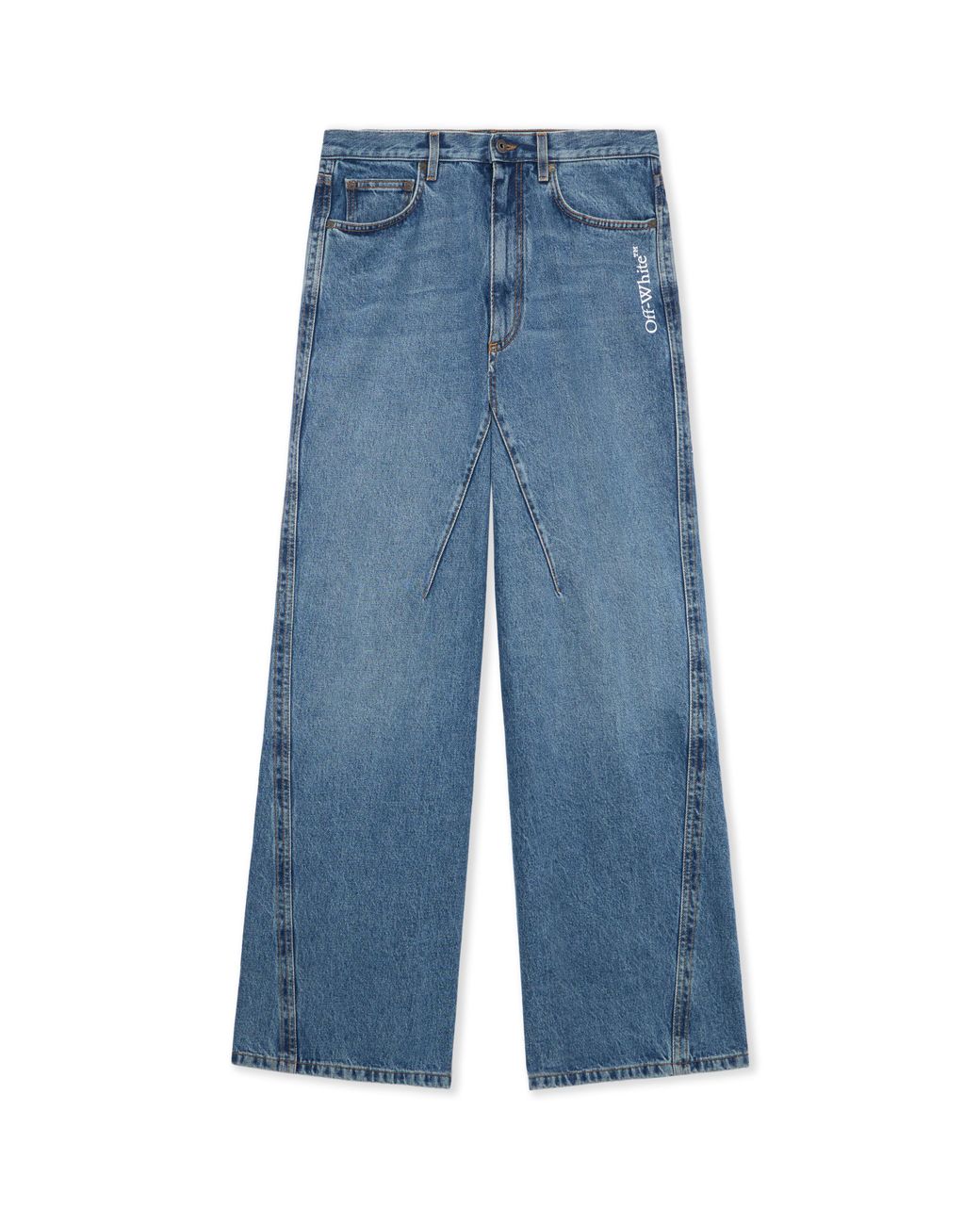 Off-White c/o Virgil Abloh Blue Half Arrow Twist Slouchy Jeans for men