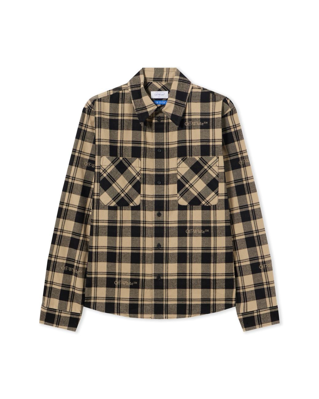 Off-White c/o Virgil Abloh Green Check Flann Shirt for men