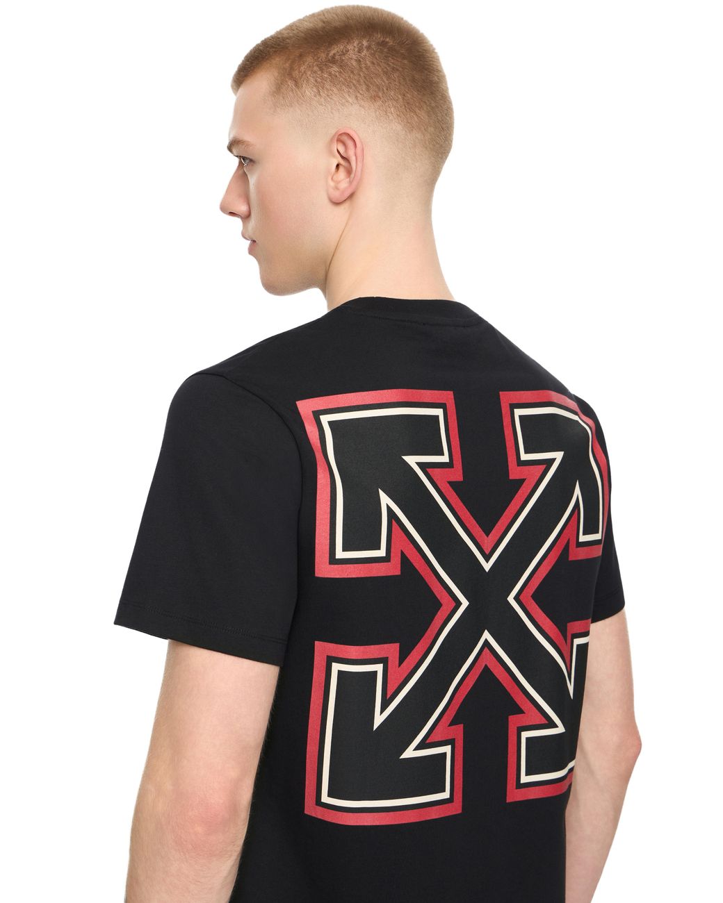 Off-White c/o Virgil Abloh Black Off- C/O Ac Milan Arrow Slim T-Shirt for men