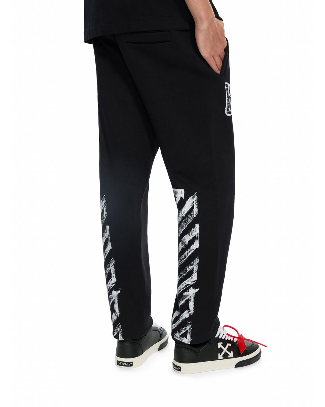 Off-White c/o Virgil Abloh Black Motion Arrow Cuffed Sweatpants for men