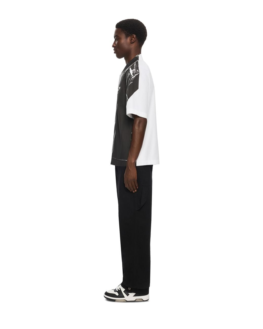 Off-White c/o Virgil Abloh Black Negative Big Bookish Bowling Shirt for men