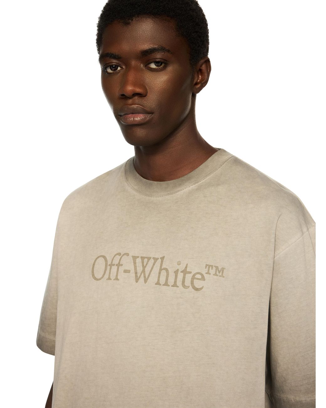 Off-White c/o Virgil Abloh Gray Laundry Skate Logo Tee for men