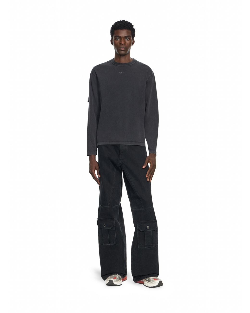 Off-White c/o Virgil Abloh Black Half Arrow Cargo Jeans for men
