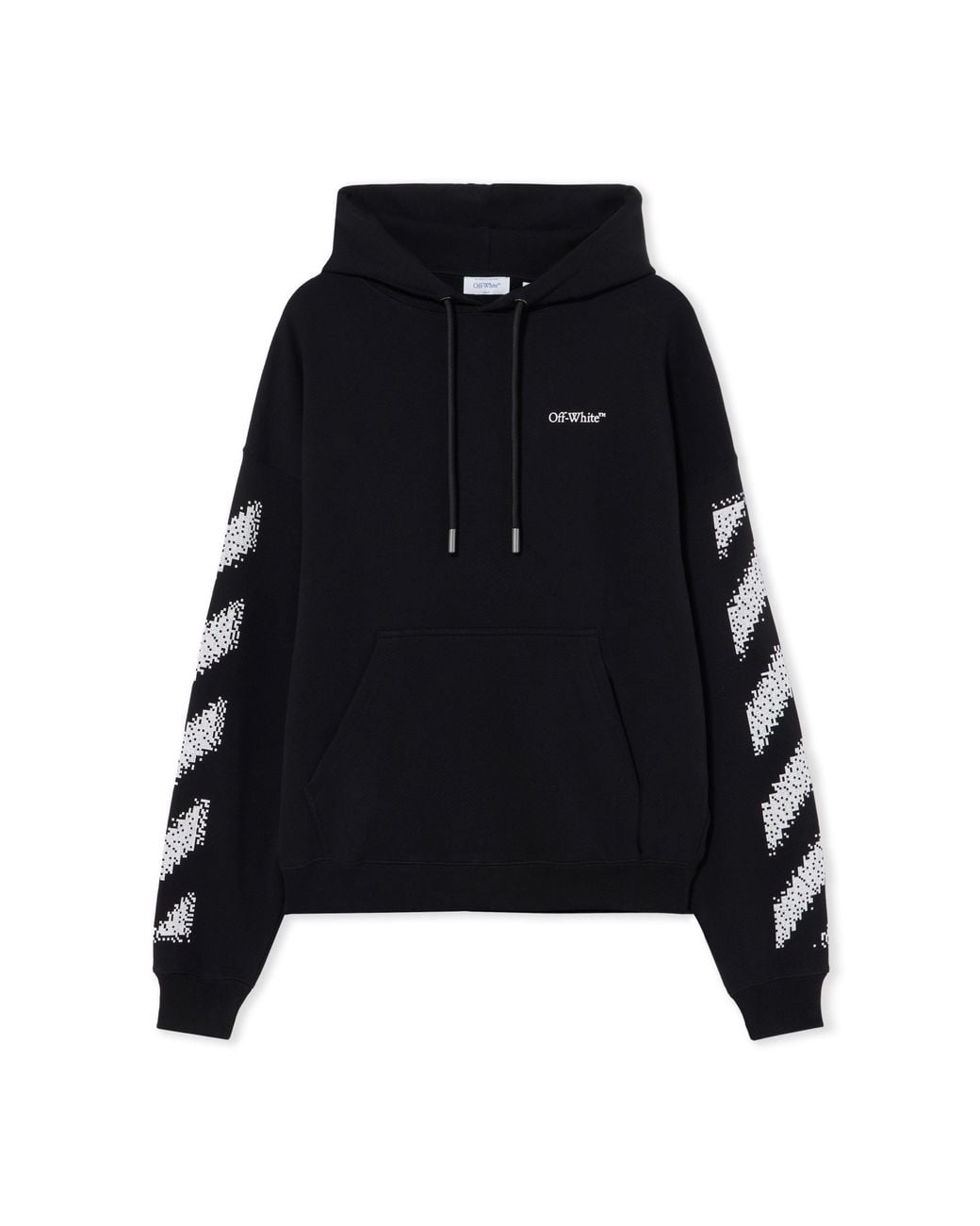 Off-White c/o Virgil Abloh Black Pixel Diagonal Hoodie for men