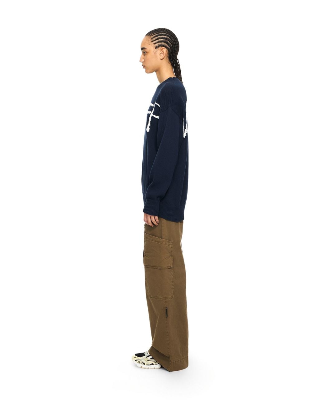 Off-White c/o Virgil Abloh Blue Bookish Shared Knit Crewneck