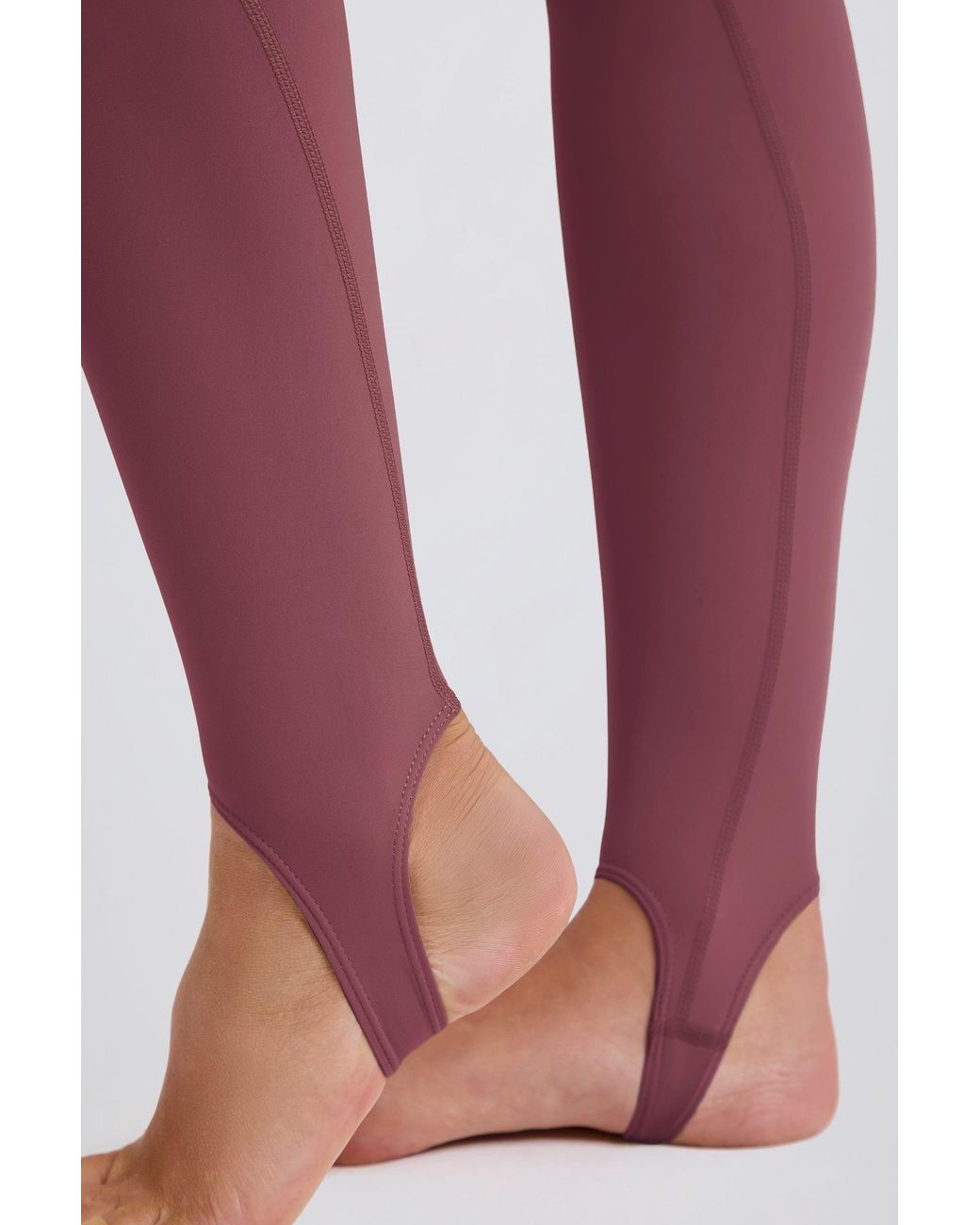 BO+TEE Purple Foldover Mid-Rise Stirrup Leggings