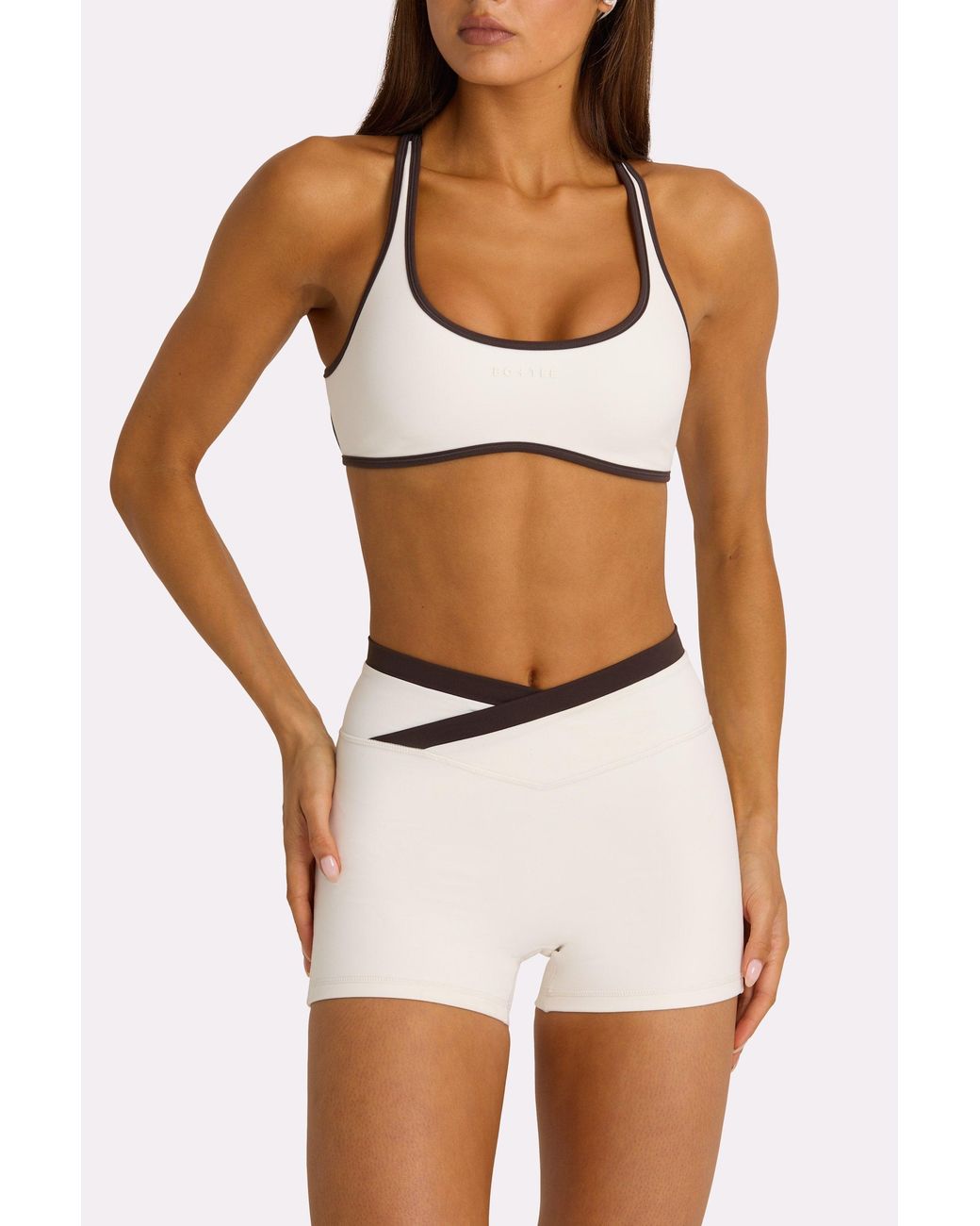 BO+TEE White Soft Active Sports Bra