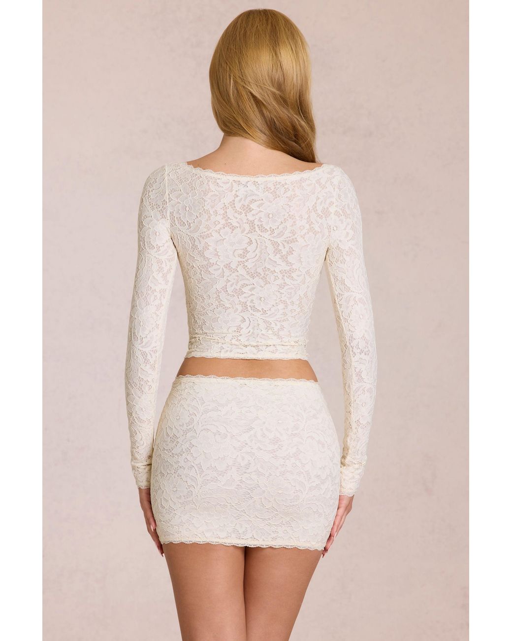 Oh Polly White Lace Mini Skirt