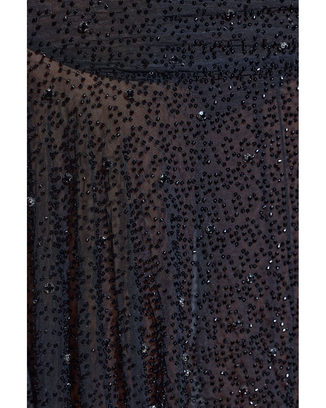 Oh Polly Black Embellished One Shoulder Top