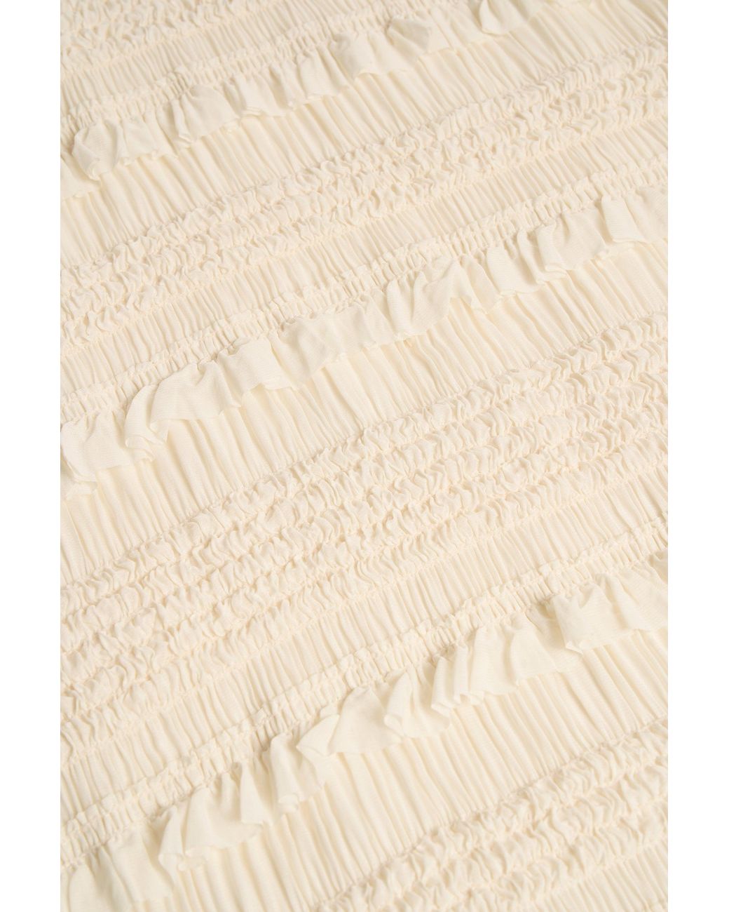 Oh Polly White Ruffled High-Neck Backless Top