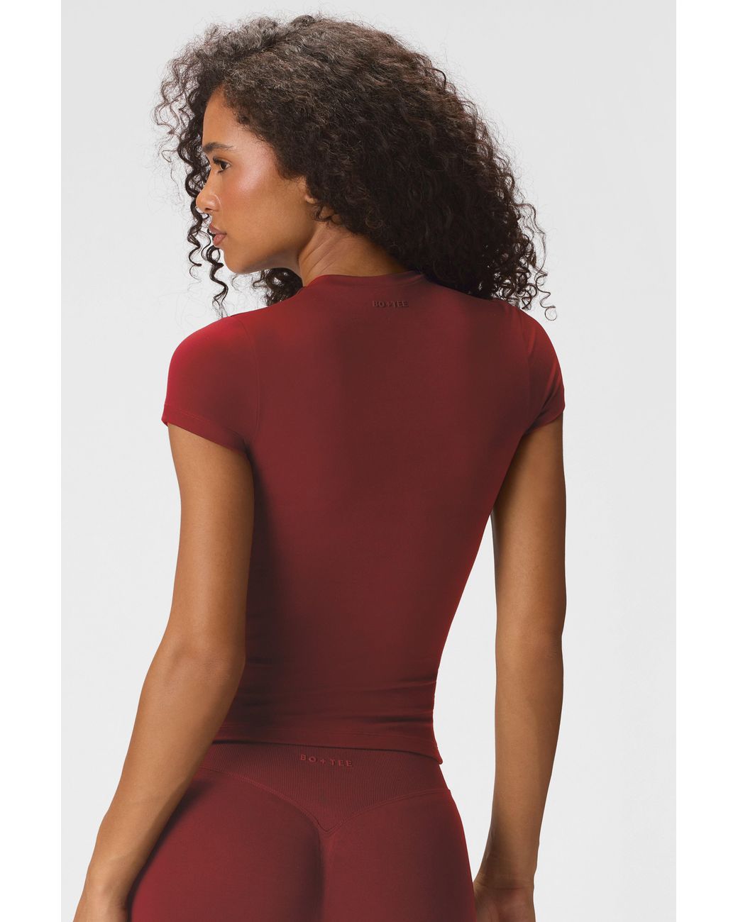 BO+TEE Red Soft Active Short Sleeve Top