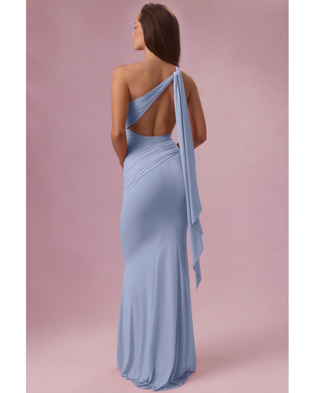 Oh Polly Blue Jersey Bridesmaid Dress