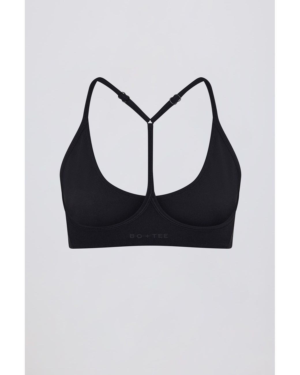 BO+TEE Black Soft Active Racerback Sports Bra