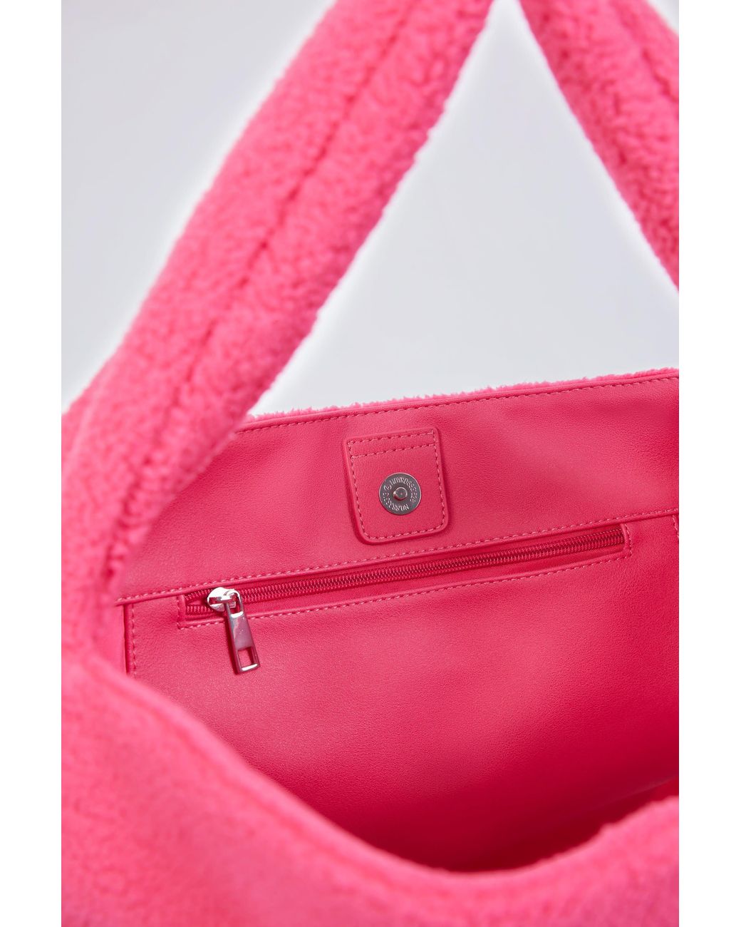 BO+TEE Pink Oversized Fleece Tote Bag
