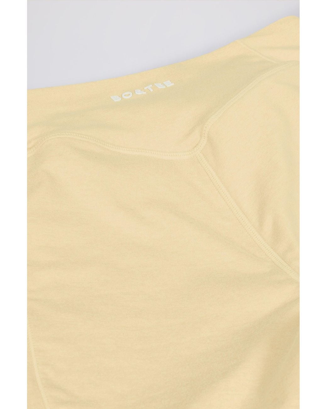BO+TEE Yellow Brushed Jersey Ruched Mid-Rise Leggings