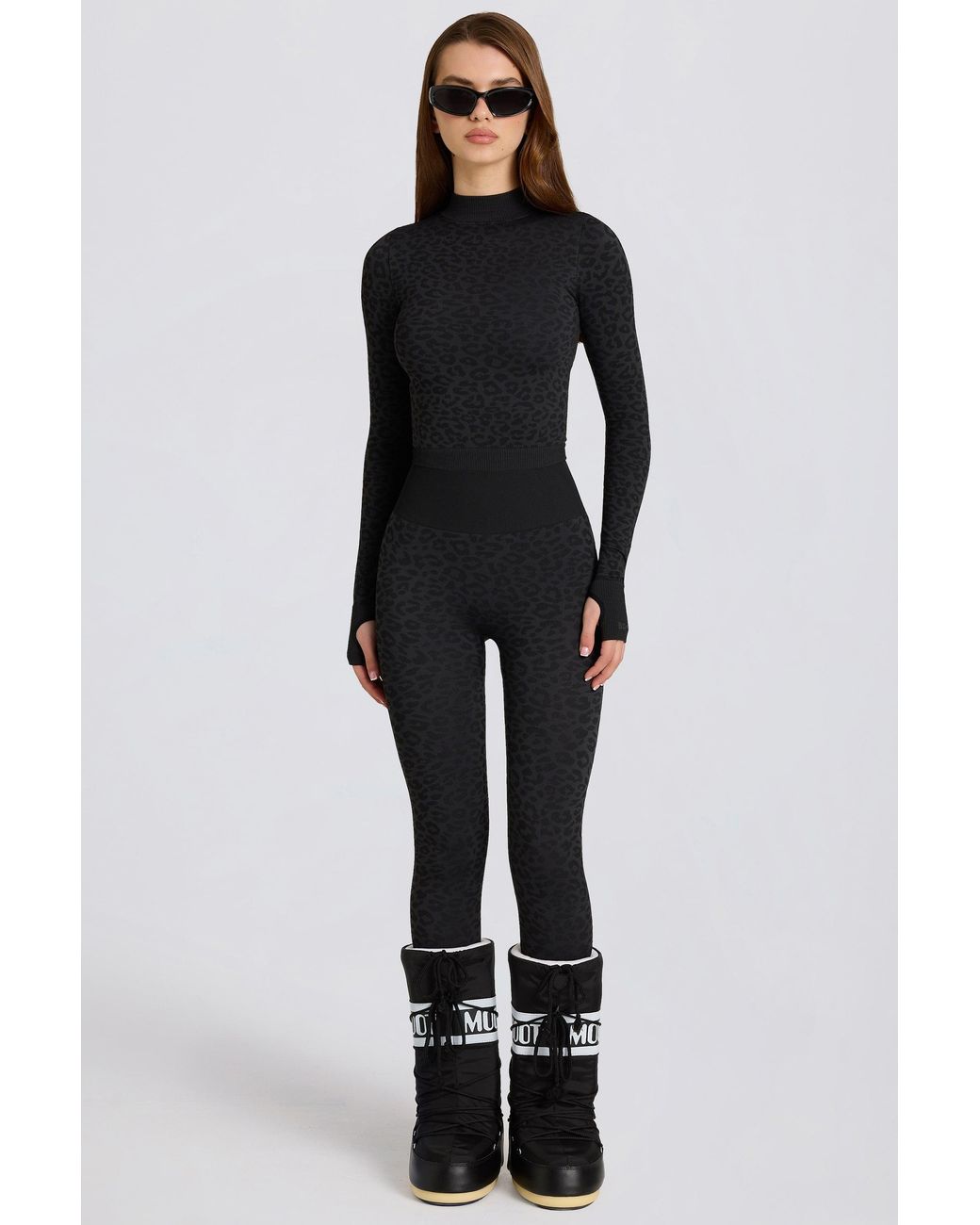 BO+TEE Black Thermal Base-Layer Leggings
