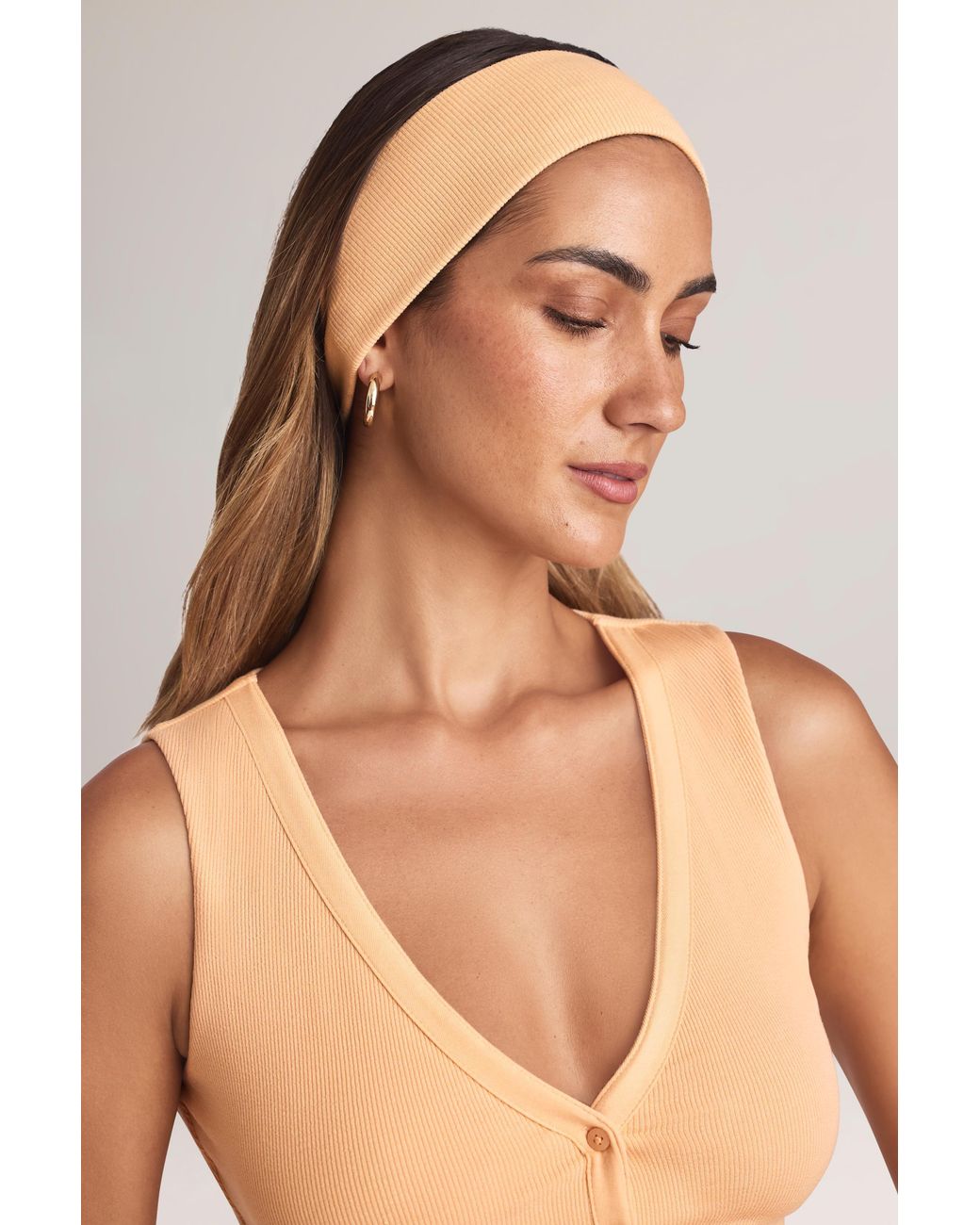 Oh Polly Orange Modal Ribbed Headband