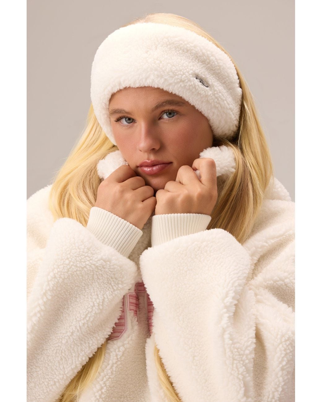 BO+TEE White Teddy Fleece Headband