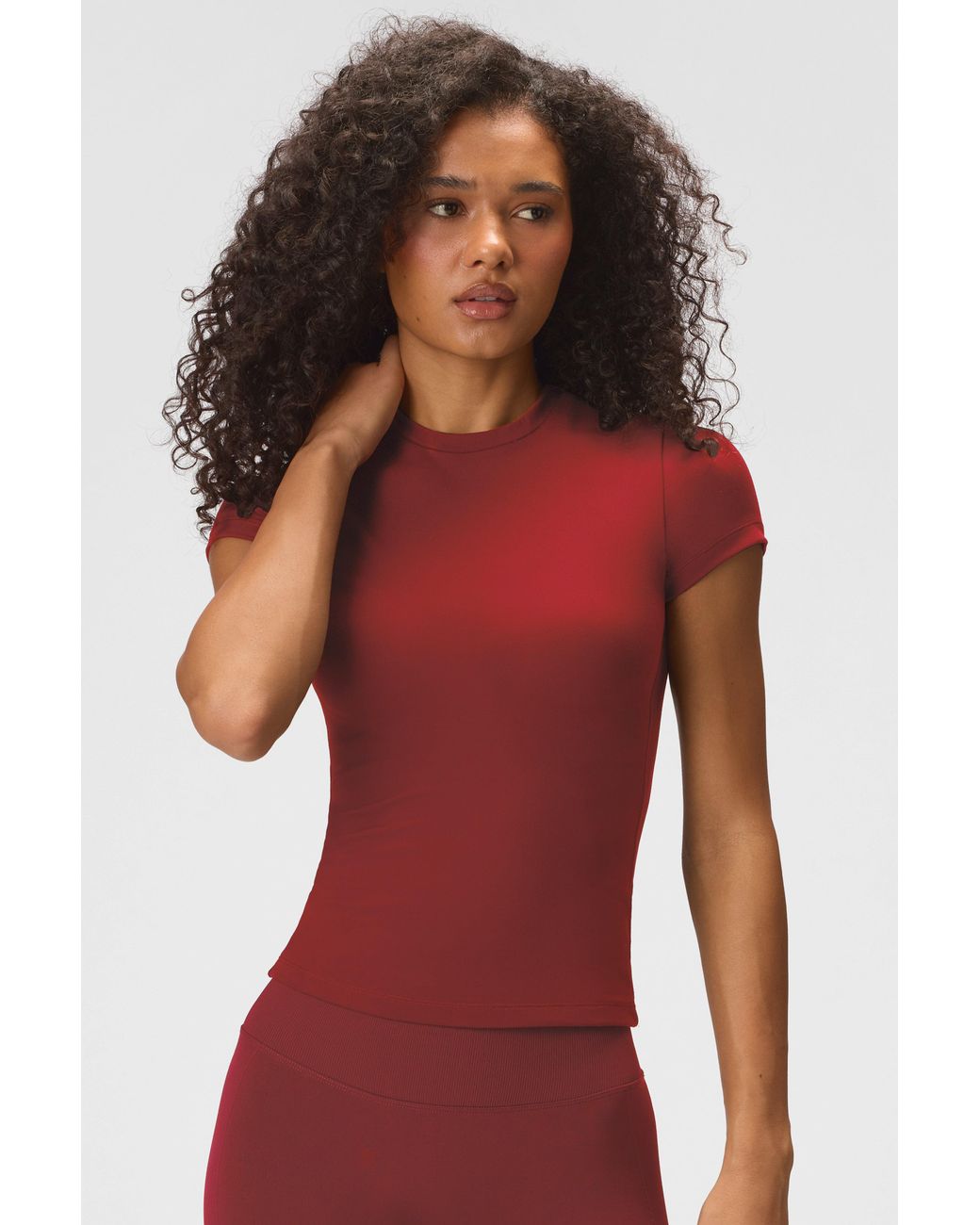 BO+TEE Red Soft Active Short Sleeve Top