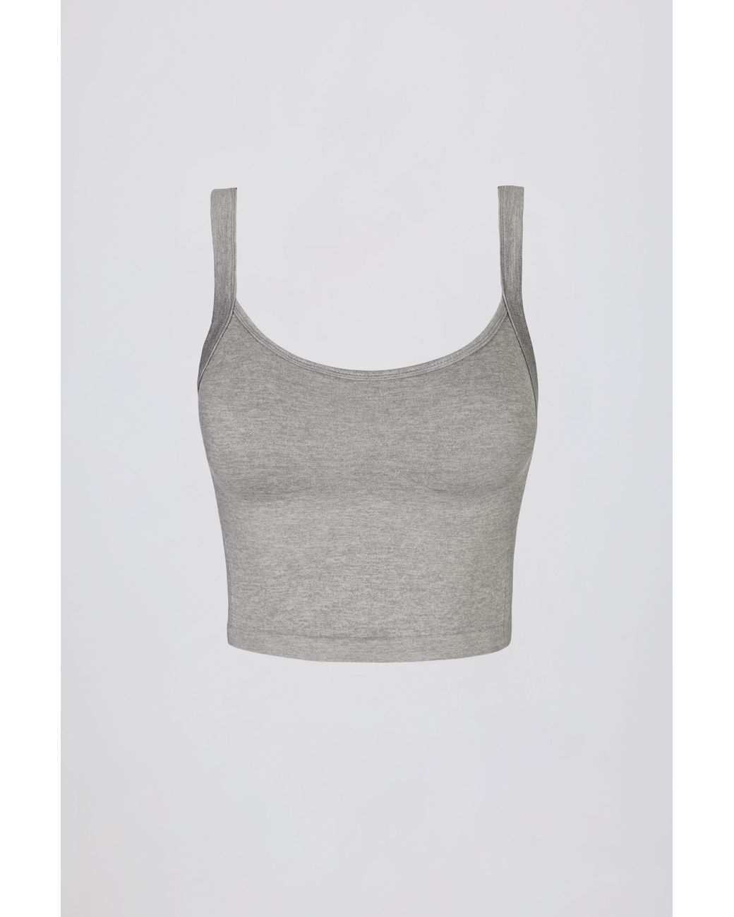 BO+TEE Gray Super Sculpt Seamless Longline Camisole Top