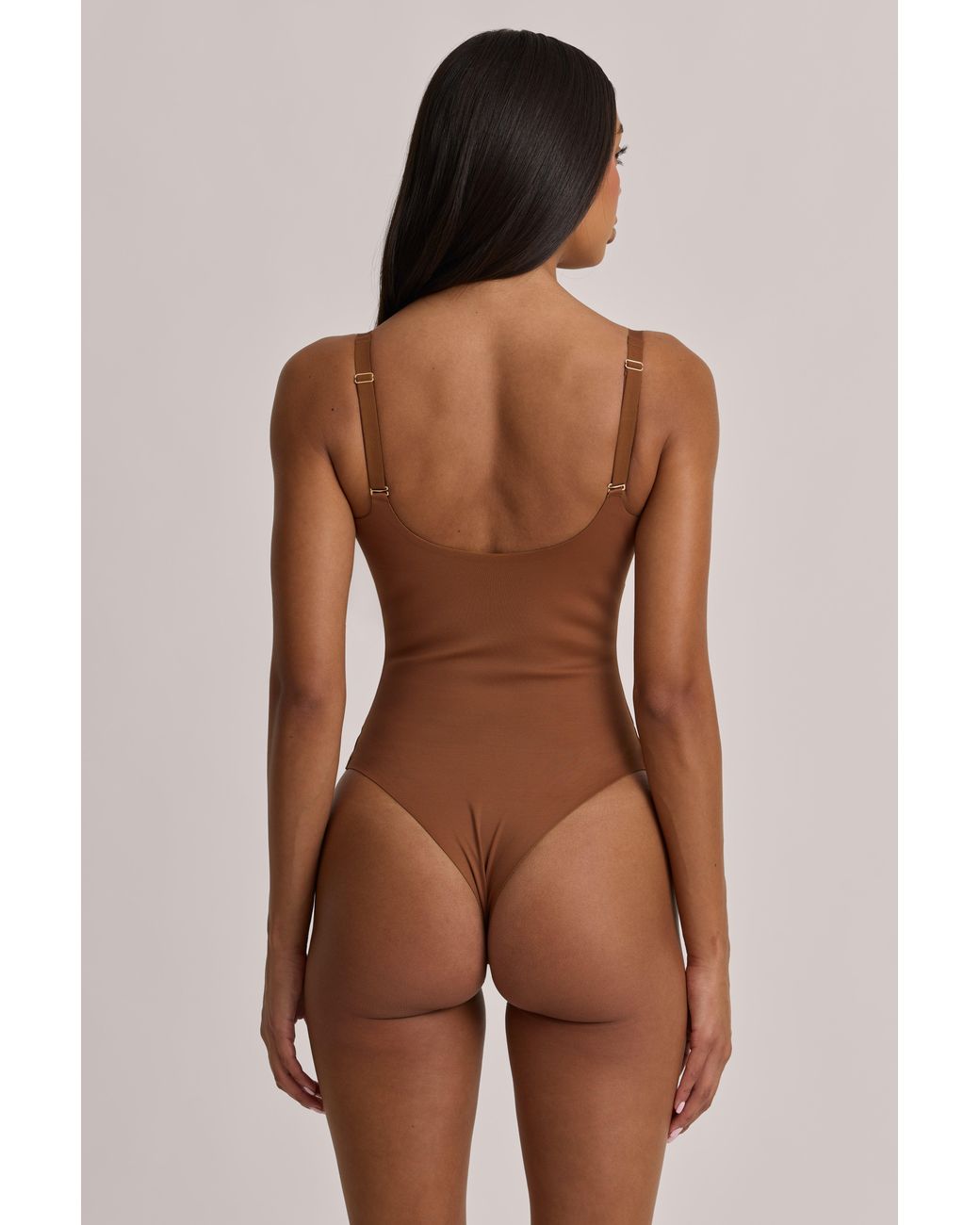 Oh Polly Natural Scoop-Neck Cheeky Bodysuit