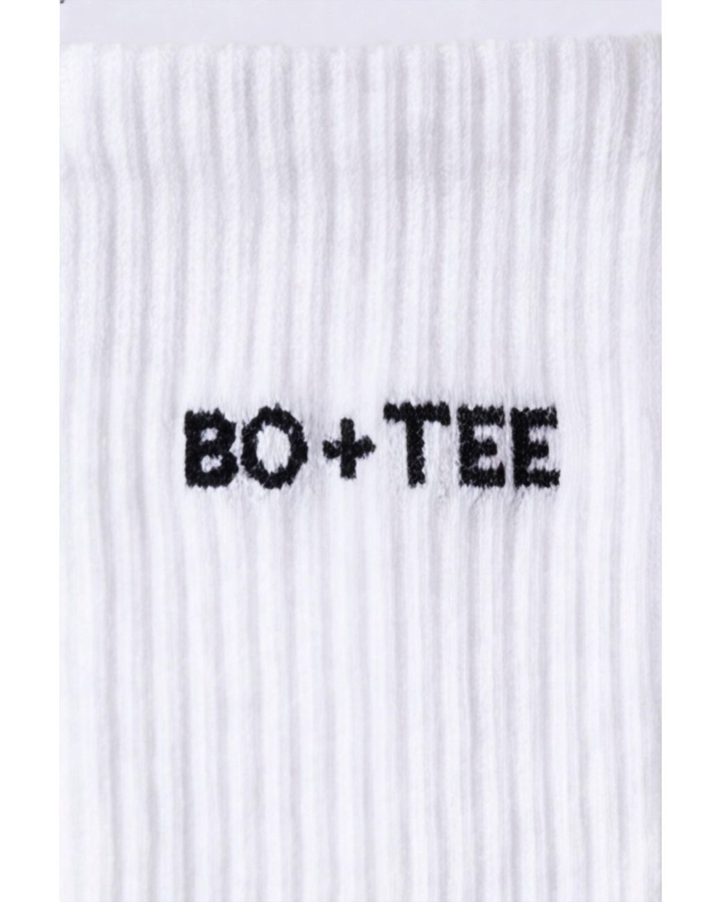 BO+TEE White Ribbed Half-Crew 3-Pack Socks
