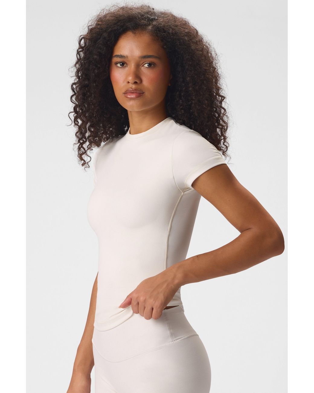 BO+TEE White Soft Active Short Sleeve Top