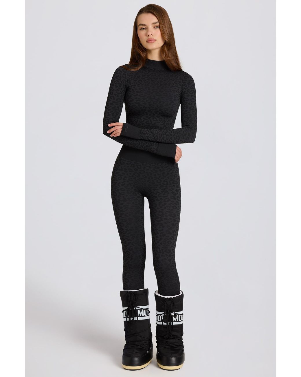 BO+TEE Black Thermal Base-Layer Leggings