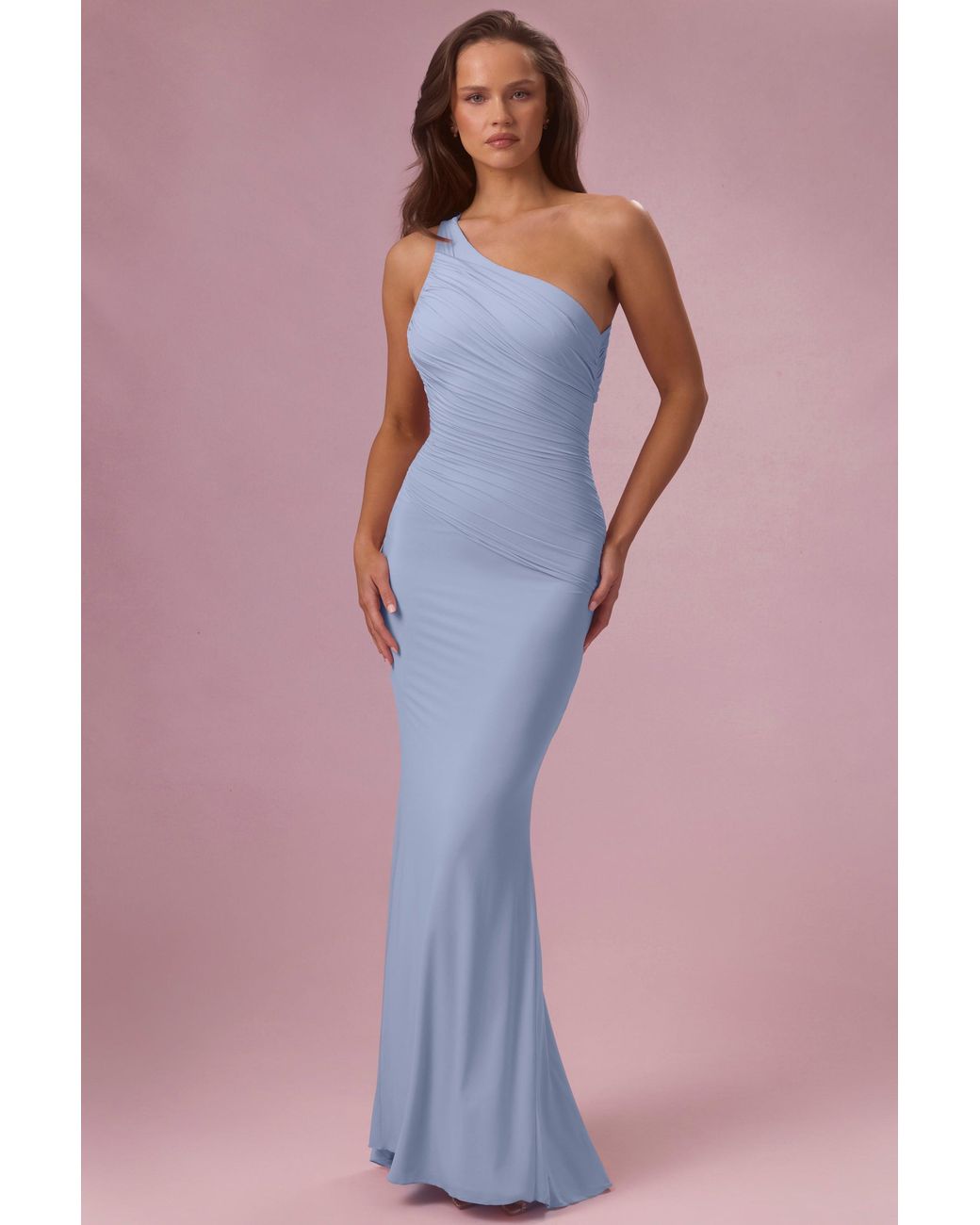 Oh Polly Blue Jersey Bridesmaid Dress