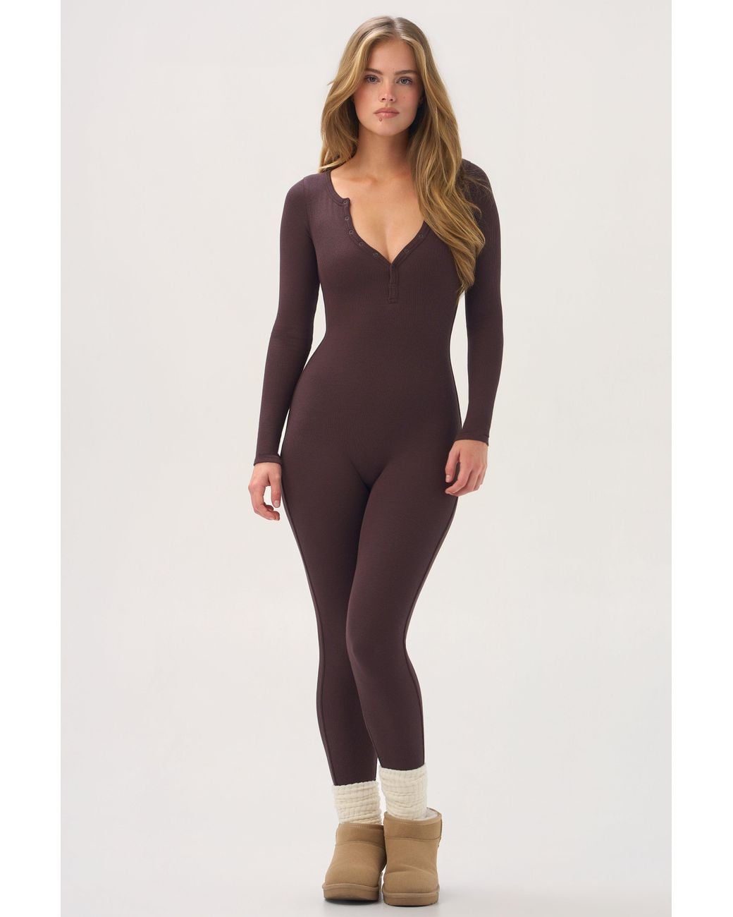 BO+TEE Brown Buttercloud 7/8 Jumpsuit
