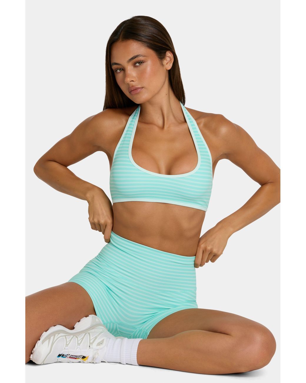 BO+TEE Blue Soft Active Reversible Sports Bra